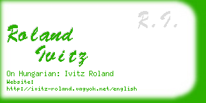 roland ivitz business card